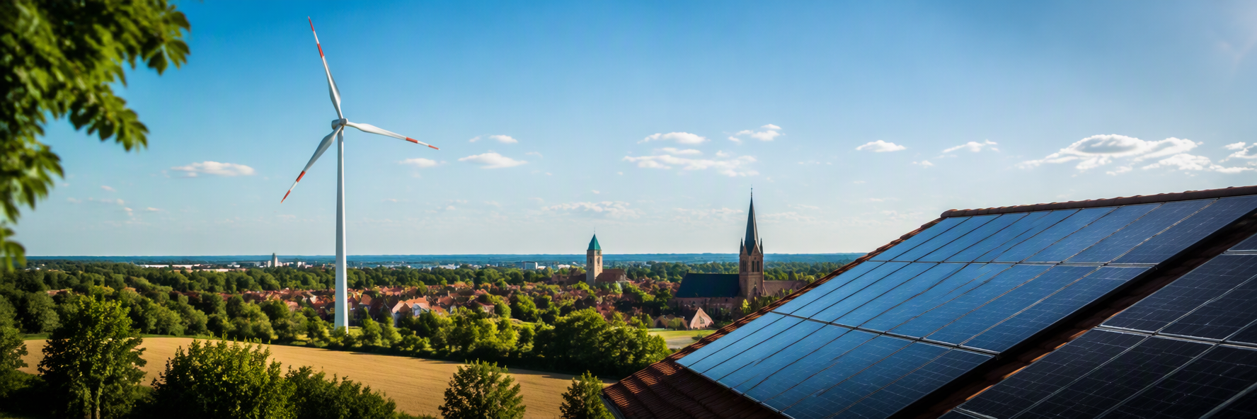 Solardächer, Windkraft und Wärmewende in Gütersloh mit Blick auf Klimaneutralität 2035